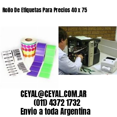 Rollo De Etiquetas Para Precios 40 x 75