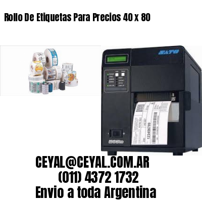 Rollo De Etiquetas Para Precios 40 x 80