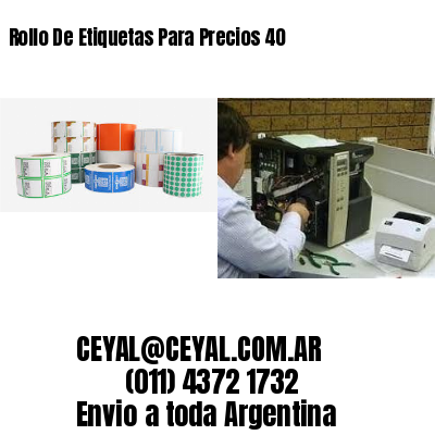 Rollo De Etiquetas Para Precios 40