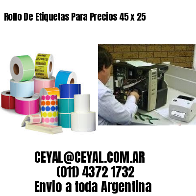 Rollo De Etiquetas Para Precios 45 x 25