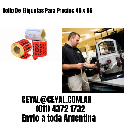 Rollo De Etiquetas Para Precios 45 x 55