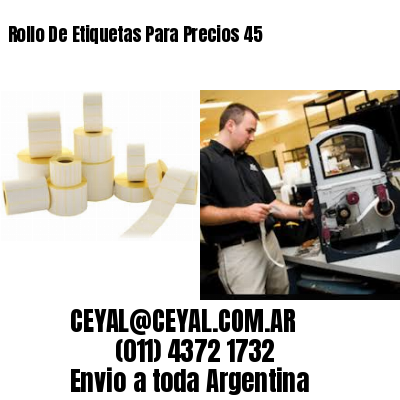 Rollo De Etiquetas Para Precios 45