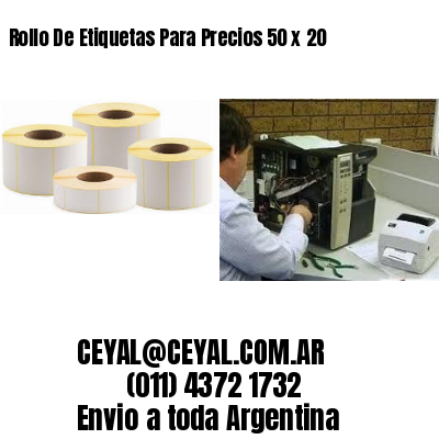 Rollo De Etiquetas Para Precios 50 x 20