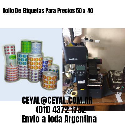 Rollo De Etiquetas Para Precios 50 x 40