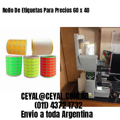 Rollo De Etiquetas Para Precios 60 x 40