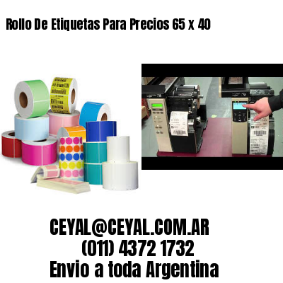 Rollo De Etiquetas Para Precios 65 x 40
