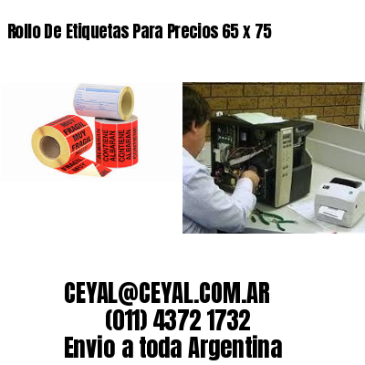 Rollo De Etiquetas Para Precios 65 x 75