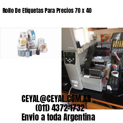 Rollo De Etiquetas Para Precios 70 x 40