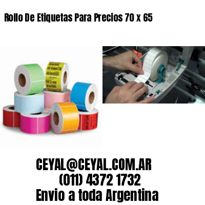 Rollo De Etiquetas Para Precios 70 x 65