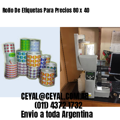Rollo De Etiquetas Para Precios 80 x 40