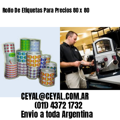 Rollo De Etiquetas Para Precios 80 x 80