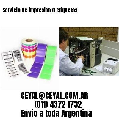 Servicio de impresion 0 etiquetas