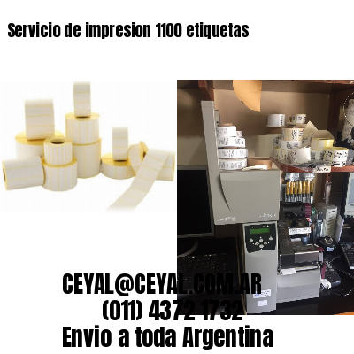 Servicio de impresion 1100 etiquetas