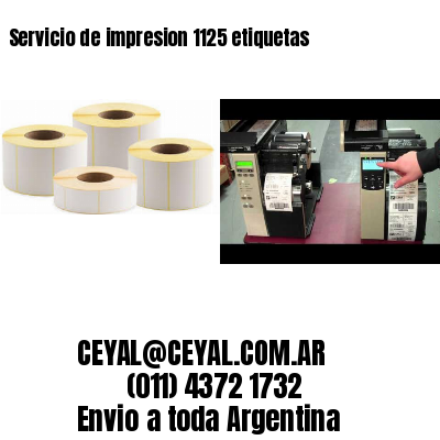 Servicio de impresion 1125 etiquetas