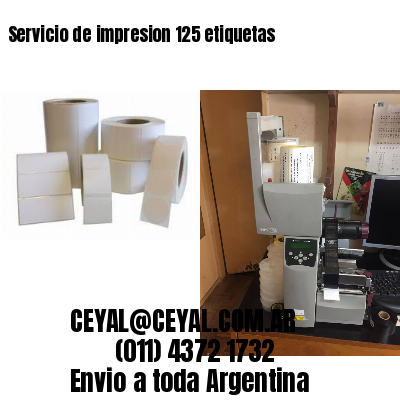 Servicio de impresion 125 etiquetas