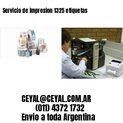 Servicio de impresion 1325 etiquetas