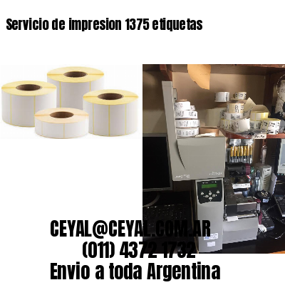Servicio de impresion 1375 etiquetas