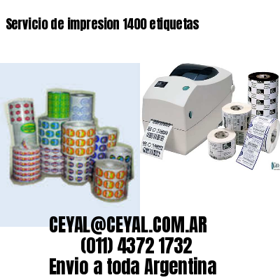 Servicio de impresion 1400 etiquetas