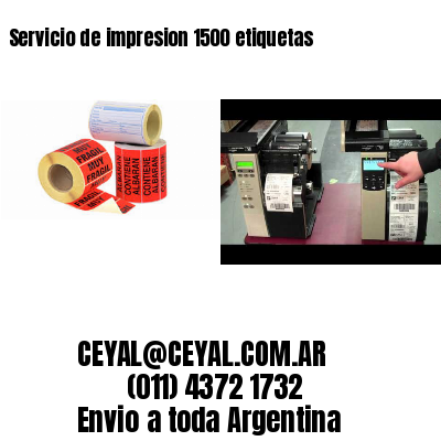 Servicio de impresion 1500 etiquetas