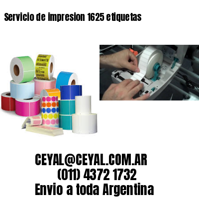 Servicio de impresion 1625 etiquetas