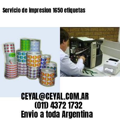 Servicio de impresion 1650 etiquetas