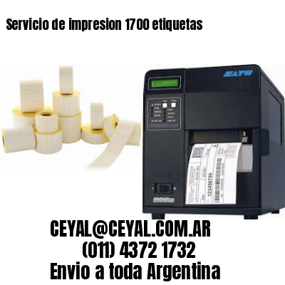 Servicio de impresion 1700 etiquetas