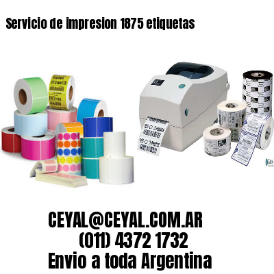 Servicio de impresion 1875 etiquetas