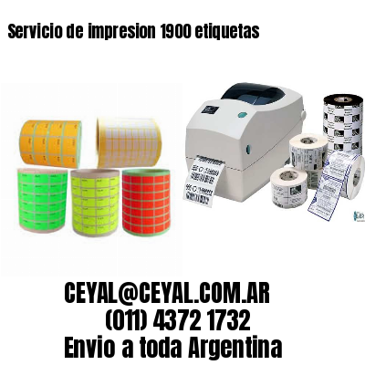 Servicio de impresion 1900 etiquetas