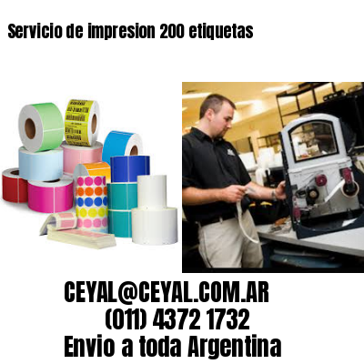 Servicio de impresion 200 etiquetas