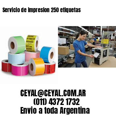 Servicio de impresion 250 etiquetas