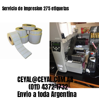 Servicio de impresion 275 etiquetas