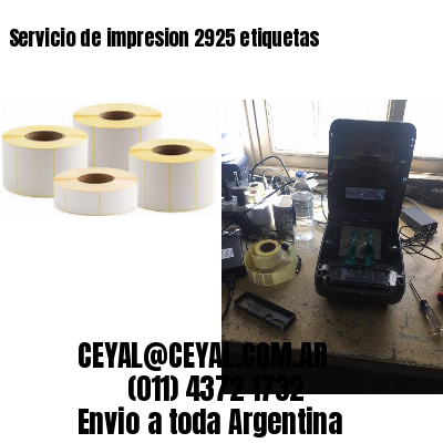 Servicio de impresion 2925 etiquetas