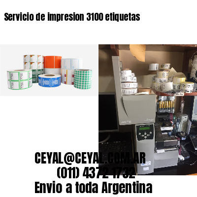Servicio de impresion 3100 etiquetas
