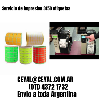 Servicio de impresion 3150 etiquetas