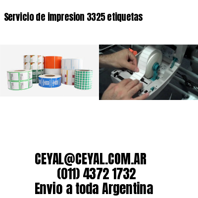 Servicio de impresion 3325 etiquetas