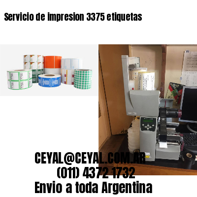 Servicio de impresion 3375 etiquetas