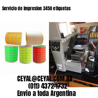 Servicio de impresion 3450 etiquetas