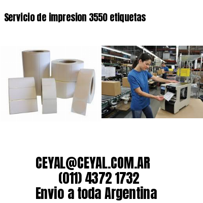 Servicio de impresion 3550 etiquetas