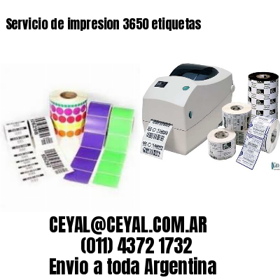 Servicio de impresion 3650 etiquetas