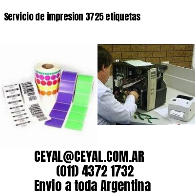 Servicio de impresion 3725 etiquetas