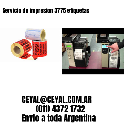 Servicio de impresion 3775 etiquetas