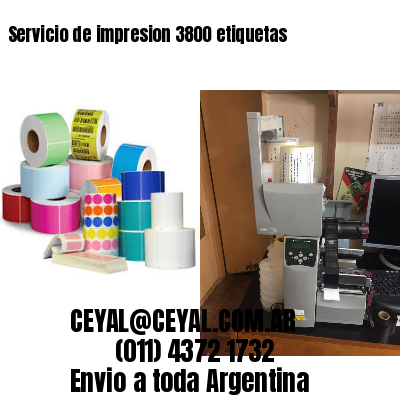 Servicio de impresion 3800 etiquetas