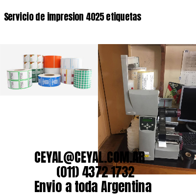 Servicio de impresion 4025 etiquetas