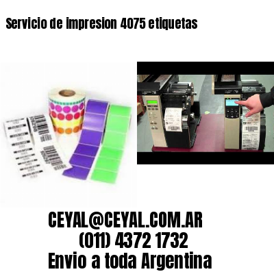 Servicio de impresion 4075 etiquetas
