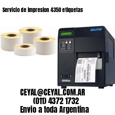 Servicio de impresion 4350 etiquetas
