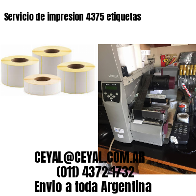 Servicio de impresion 4375 etiquetas