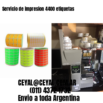 Servicio de impresion 4400 etiquetas