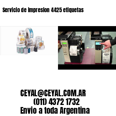 Servicio de impresion 4425 etiquetas