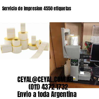 Servicio de impresion 4550 etiquetas
