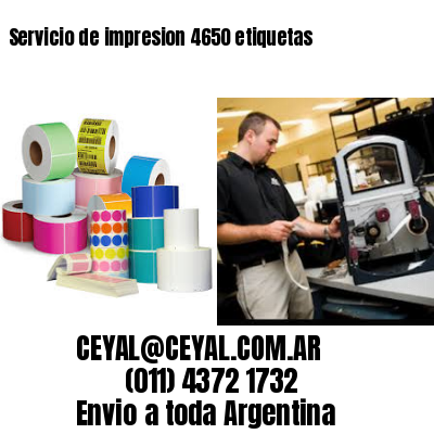 Servicio de impresion 4650 etiquetas